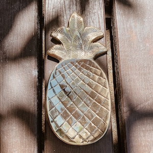 Ananas Schale/Schüssel gold aus Messing