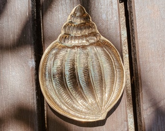 Muschel Schale/Schüssel gold aus Messing
