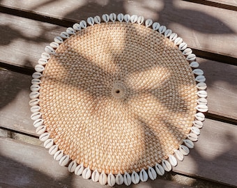 Untersetzer Rattan Muscheln