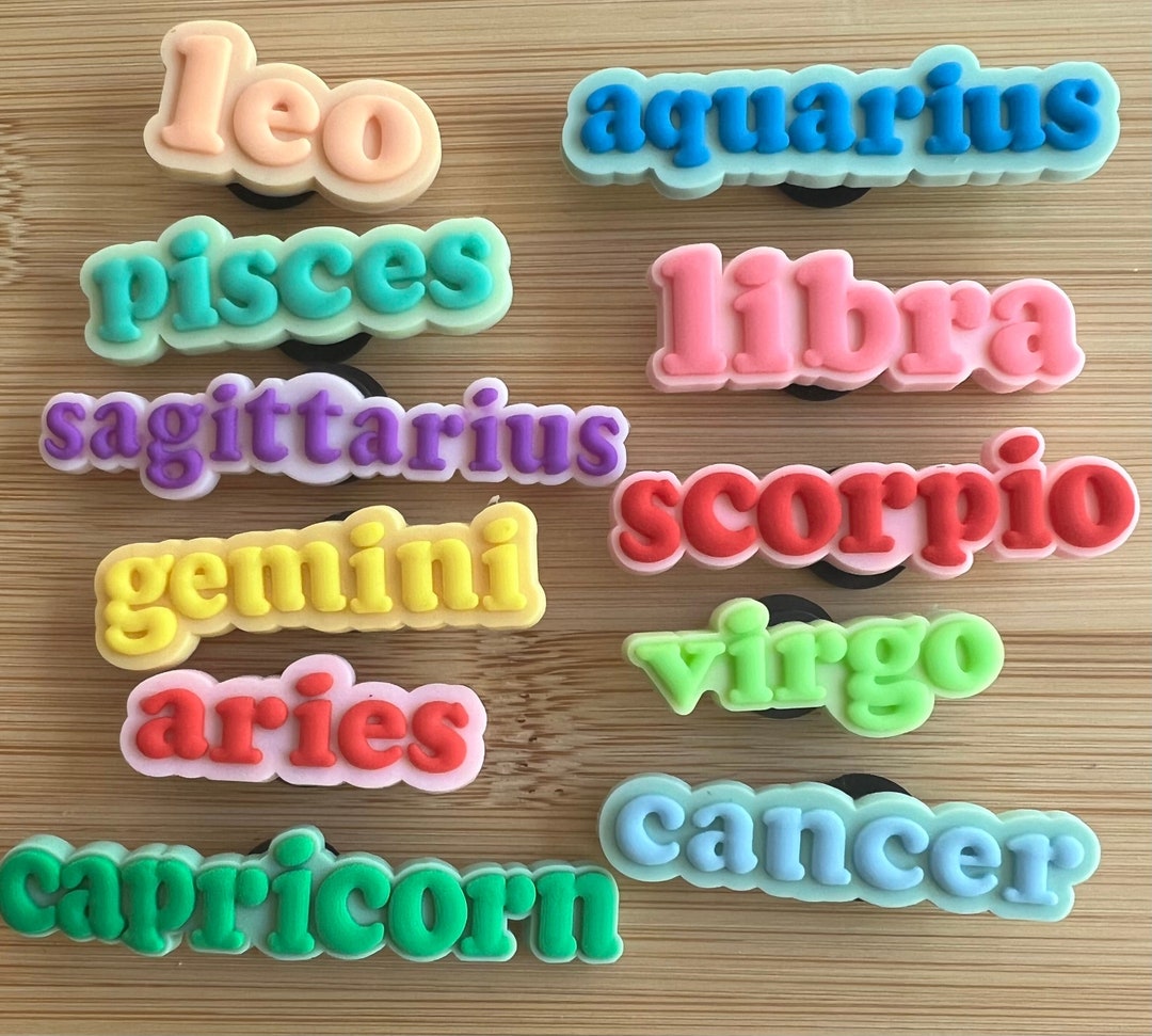 Zodiac Sign Designer Croc Charms Etsy