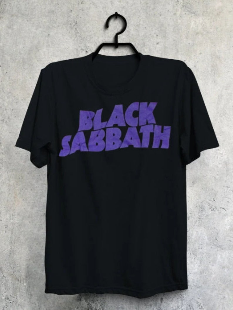 Vintage Black Sabbath T-Shirt, Black Sabbath Purple Logo T-Shirt, Rock Band Graphic Unisex Tee, Alternative Clothing Rocker Punk Rock Tee 