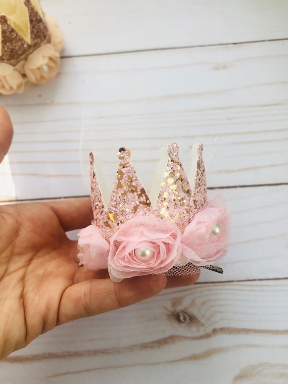 Toddler/baby birthday crown hair clip, birthday girl crown, birthday party crown hair clip