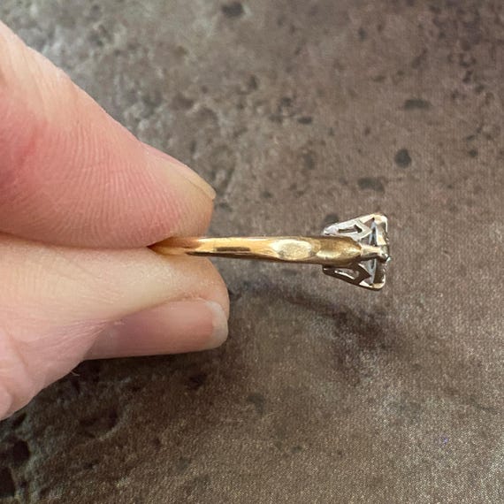 Refined 14K Diamond Solitaire Ring - image 6