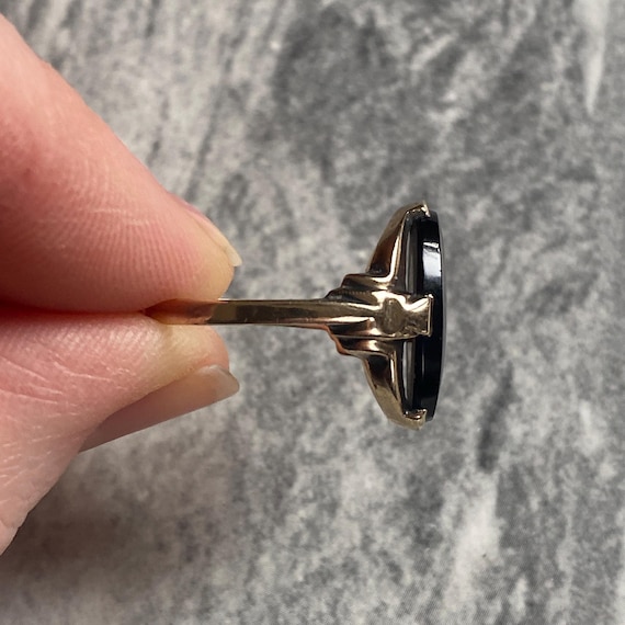 Onyx Shadow 10K Ring - image 6