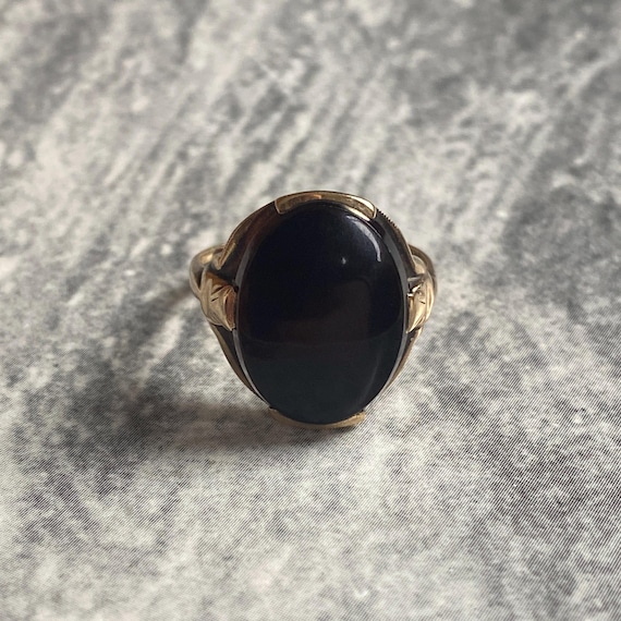 Onyx Shadow 10K Ring - image 3