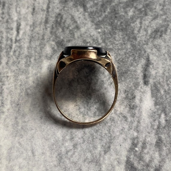 Onyx Shadow 10K Ring - image 4