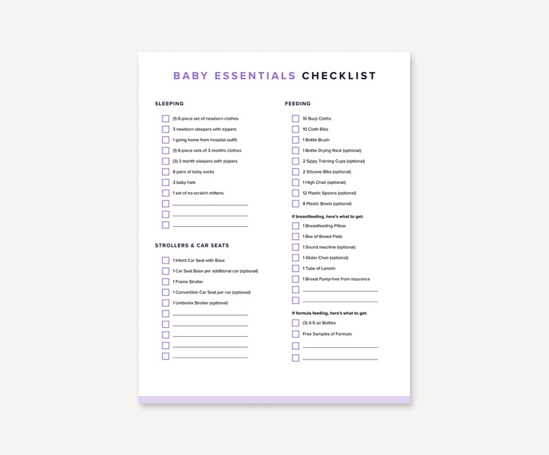 Pregnancy Checklists Bundle Printable, to Do Lists, Planning, Baby