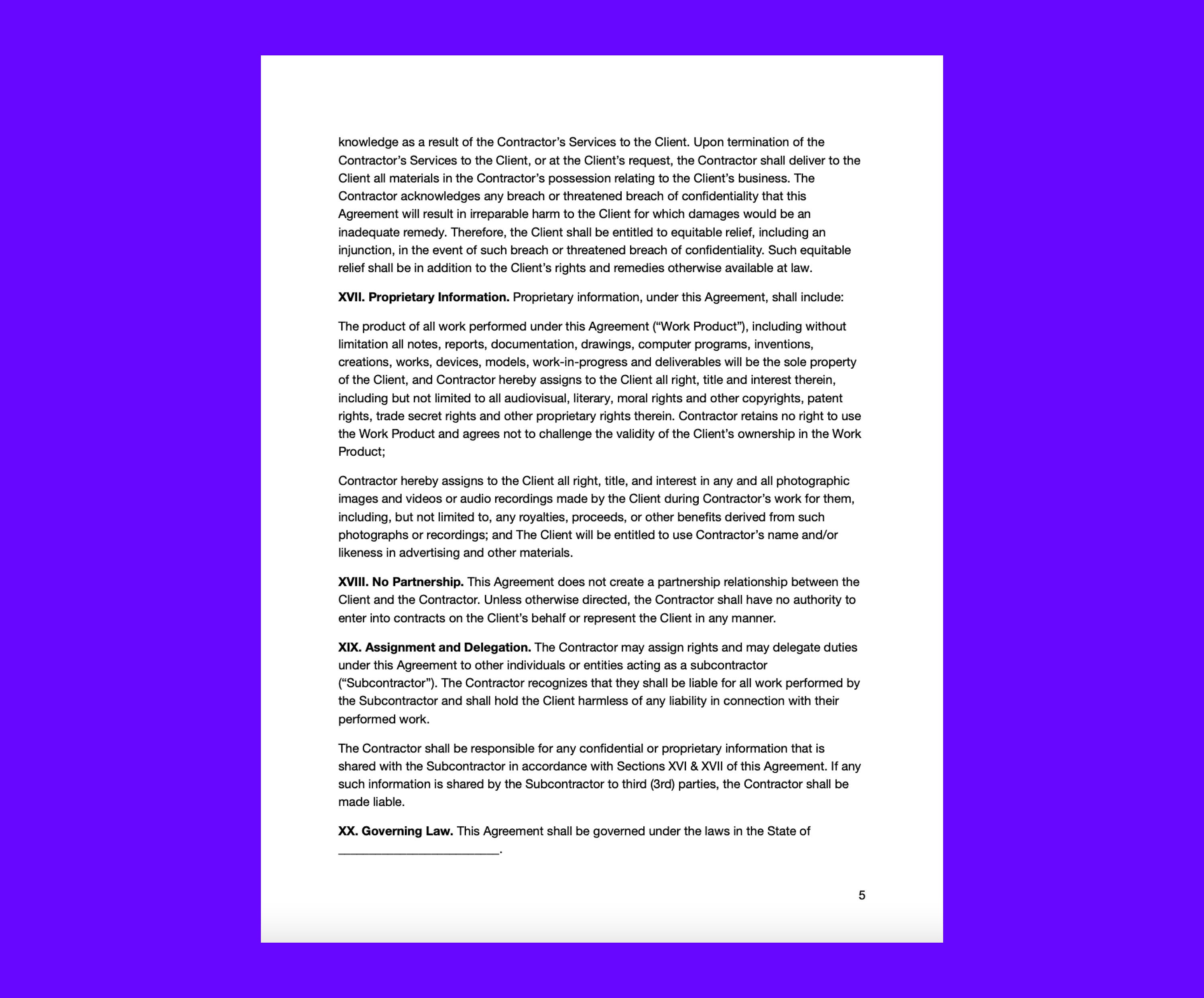 Editable Construction Contract Template (PDF, DOCX) - Etsy