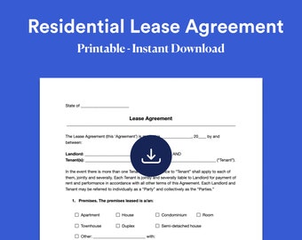 rental agreement etsy