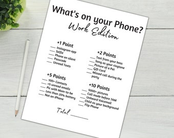 What's on your Phone Fun Icebreaker Game, Icebreaker Games, Dinner Party Games, Office Meeting Games, Party Starter Games