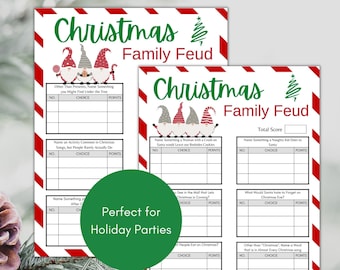 Christmas Family Feud Party Game, Christmas Trivia Game, Christmas Party Ideas, Games For Adults, Family Game Night