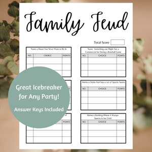 Family Feud Work Party Game, Team Building Games, Icebreaker Games, Office Party Games, Workplace Trivia Game