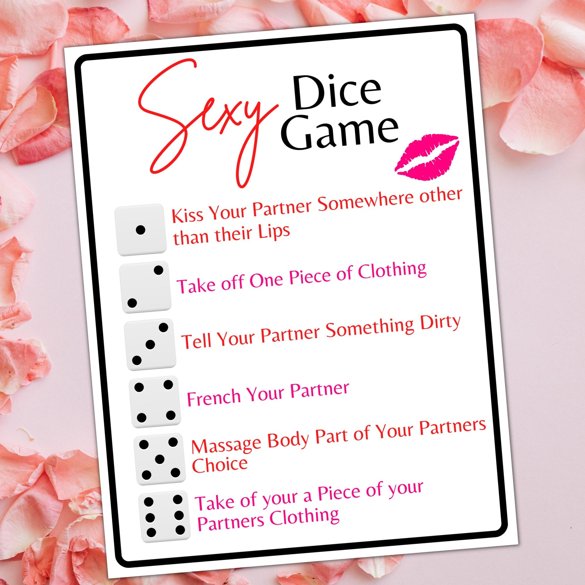 Sexy Dice, Dirty Dice, Sexy Game for Adults, Dirty Adult Game