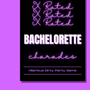 Funny Adult Bachelorette Charades Party Games, Naughty Hen Do, Dirty Bachelorette Ideas