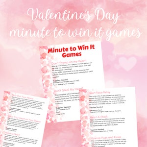 Minute to Win It Valentines Party Games, Team Building Game for Work, Work Ice Breaker