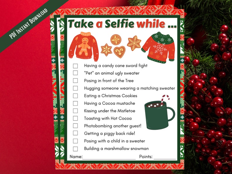 Ugly Sweater Party Game, Tacky Sweater Game, Office Party Game, Fun Holiday Party Games, Adult