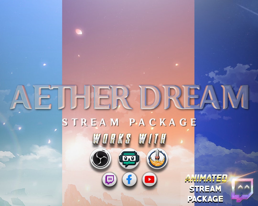 Animated Fantasy Twitch Overlay Pack for Stream | Aether Dream | Anime ...
