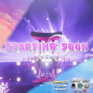 Twitch Animated Overlay Pack for Stream | Serenity Gate | Anime - Japanese - Samurai - Magical - Ninja - Shrine - 3d