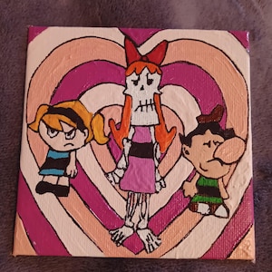 Handmade Powerpuff Girls/Grim Adventures of Billy and Mandy Acrylic Painting