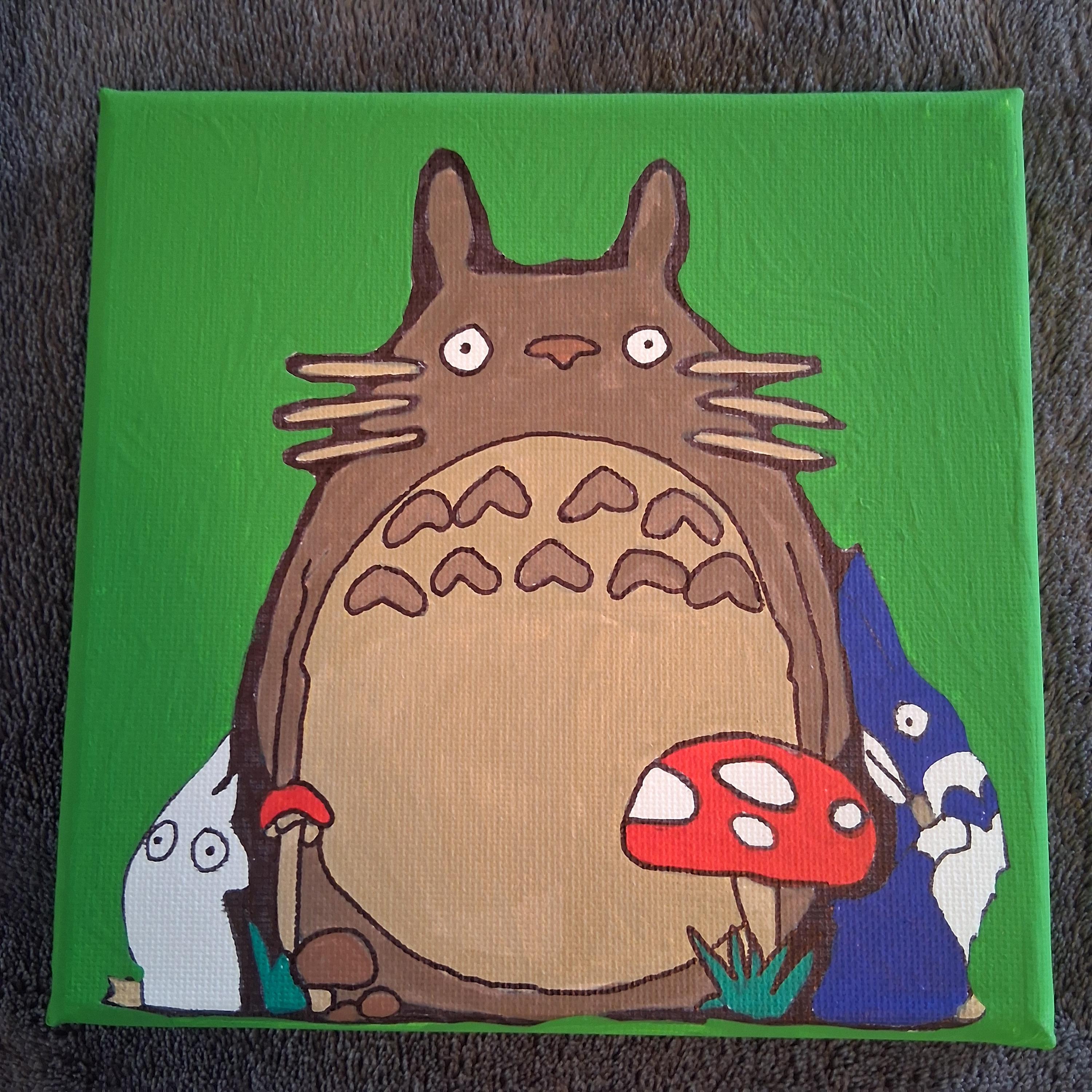 Totoro painting - Etsy México, image size:3000x3000