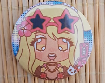 J Fashion Beach Gyaru Button Badge japanese subculture fashion