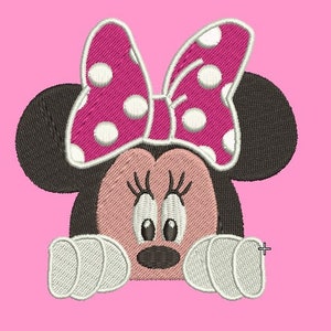 Peek-a-boo Minnie Embroidery design