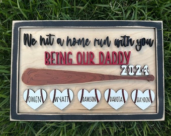 baseball fathers day svg laser cut file- glowforge laser cut file