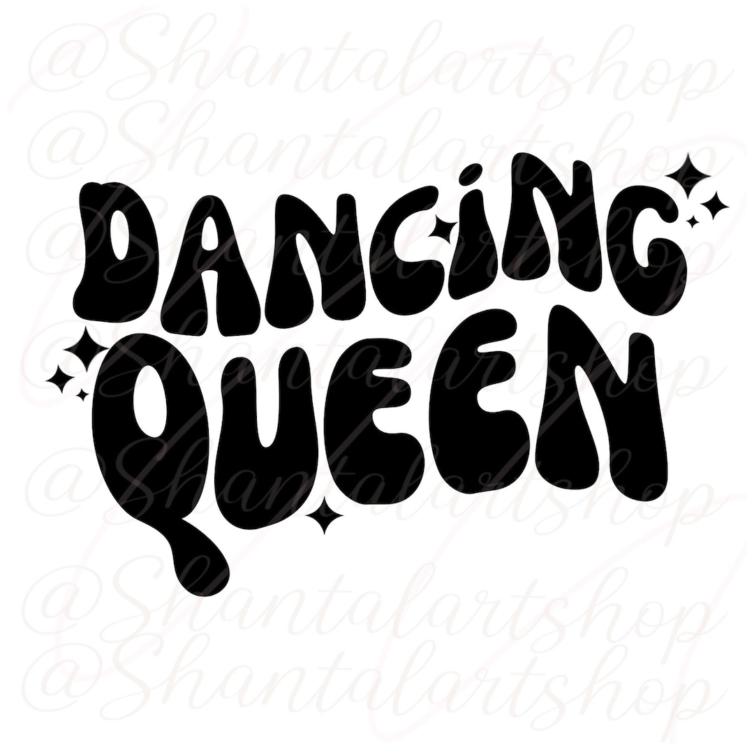 Premium Vector  Dancing queen quote lettering