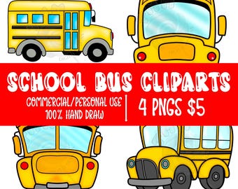 Paquete de brotes escolares dibujados a mano, regreso a clases, clipart para uso digital, TMM Digital Designs