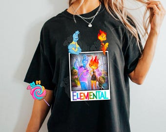 Archivos PNG vintage de Elementall Polaroid, PNG de la película Fuego y agua, PNG de películas para niños para camisetas DTF y sublimación