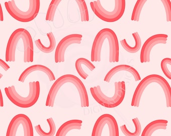 Archivo sin costuras de arcoíris rosa pastel, TMM Digital Designs