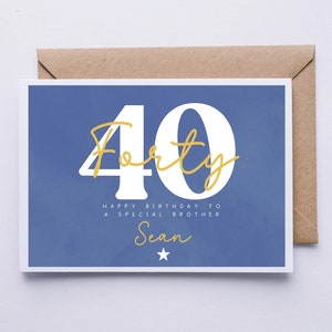 40th birthday card for him, man, 40 today, boyfriend, husband, uncle, nephew, friend, fiancé, dad, daddy, cousin, son, son-in-law, brother