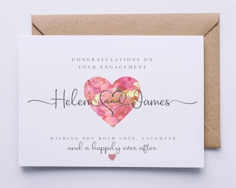 Tarjeta de compromiso, tarjeta personalizada, felicitaciones por tu compromiso, tarjeta de compromiso, simple, bonita,