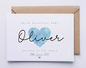 Congratulations Baby Boy Blue Balloon Card