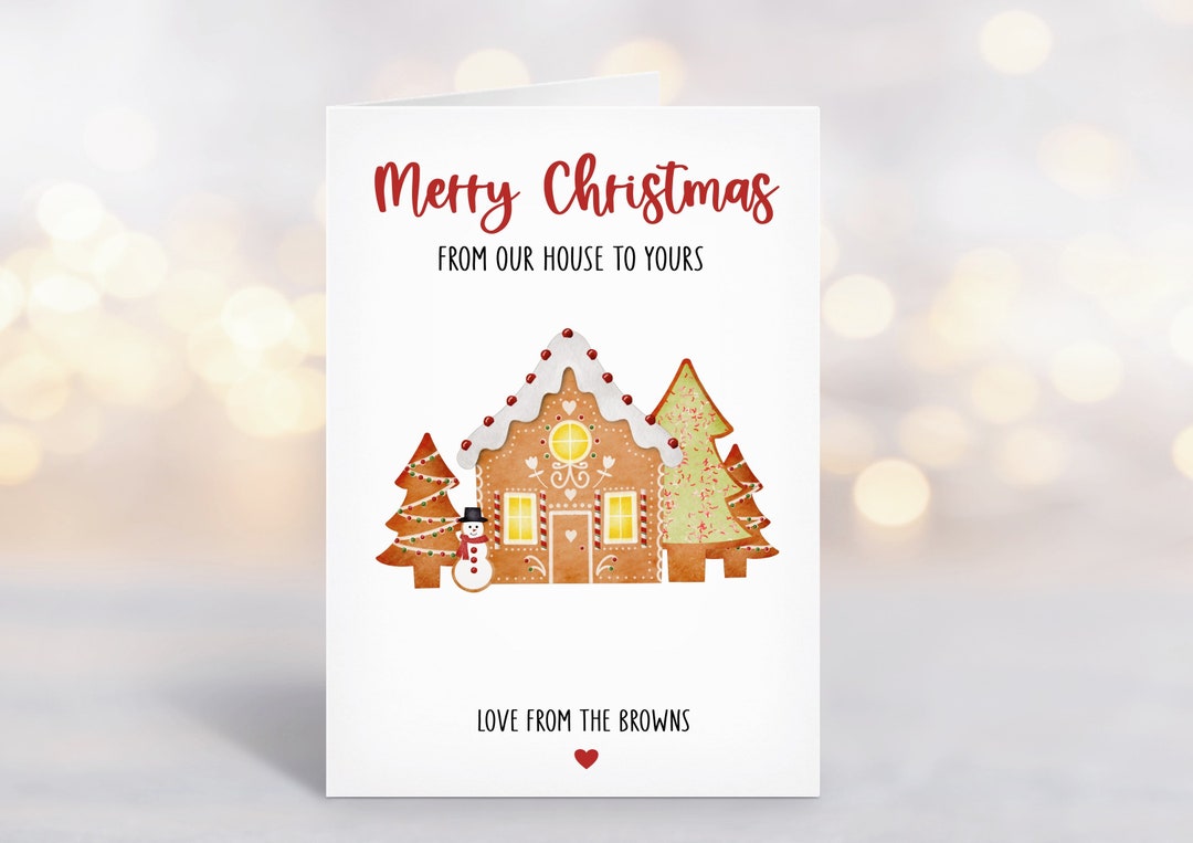 From Our House to Yours Christmas Card, Family Christmas Card ...