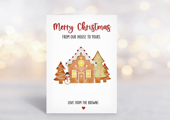 From Our House to Yours Christmas Card Family Christmas Card - Etsy