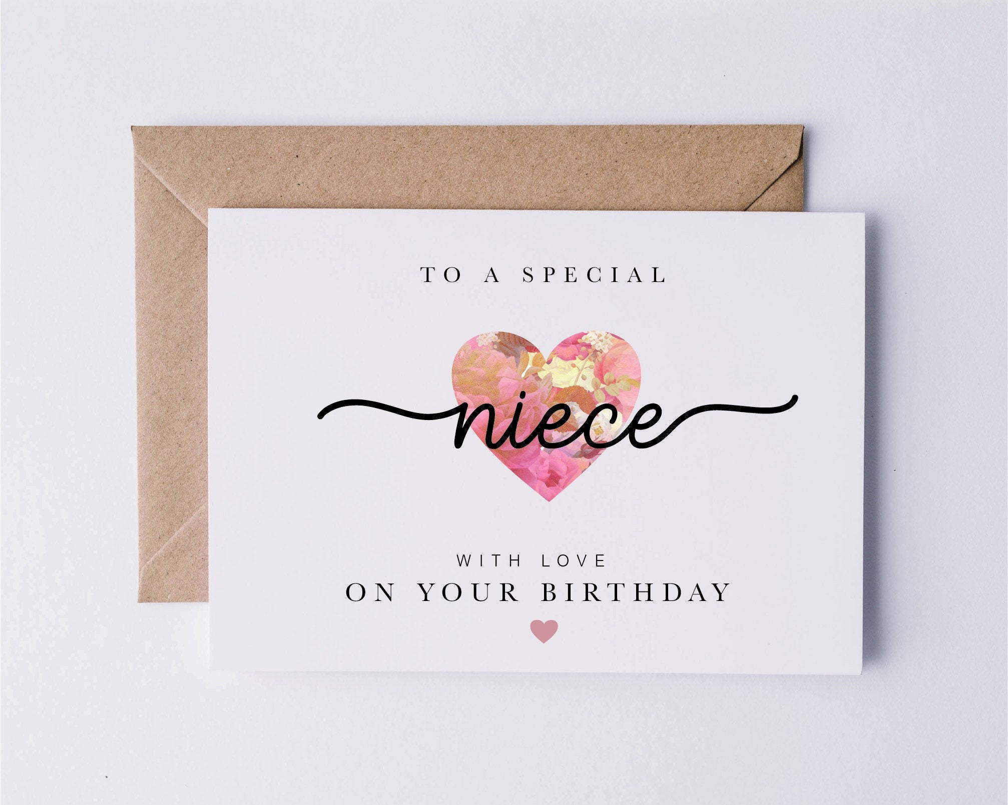 Tarjeta de 40 cumpleaños para mujer Feliz 40 cumpleaños a una SOBRINA  ESPECIAL tarjeta de calidad de diseño elegante clásico elegante para ella  por Juniperlove -  México