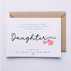 Daughter birthday card, personalised card, birthday card for Daughter image 2