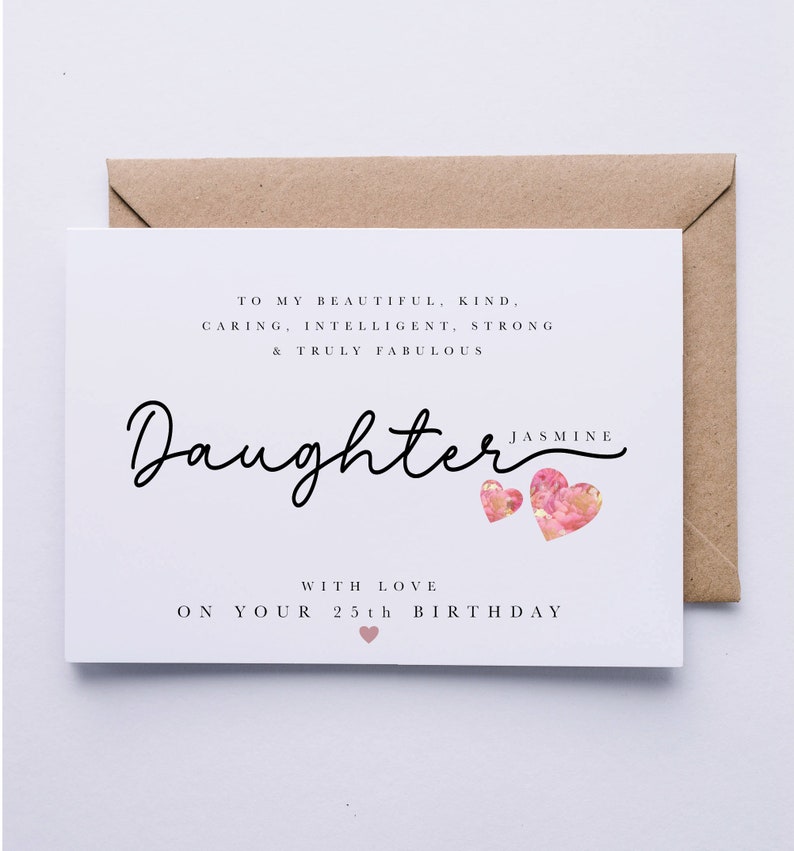 Daughter birthday card, personalised card, birthday card for Daughter image 2