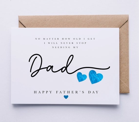 Father's day card for Dad ,Dad fathers day card, personalised card, sentimental card