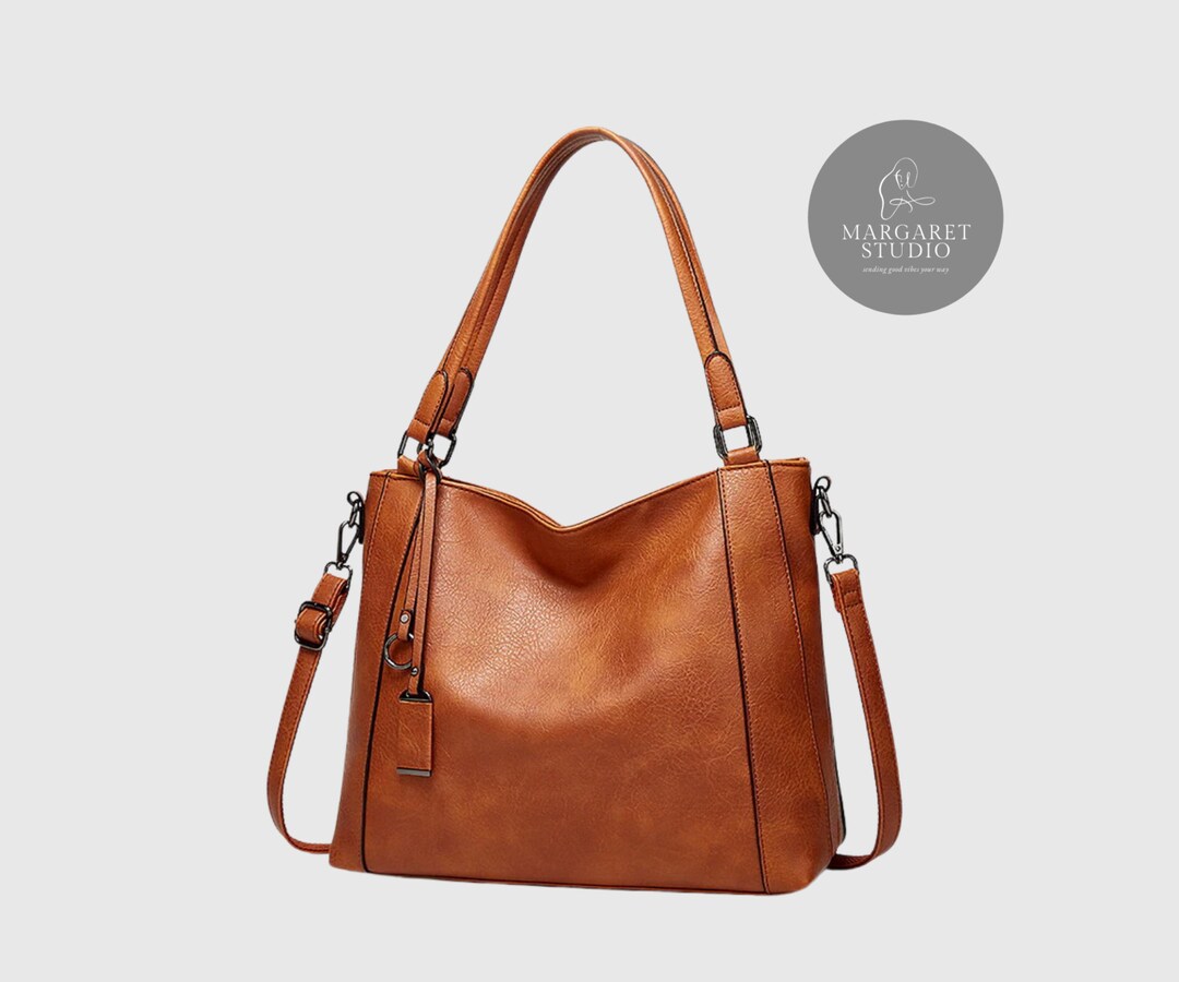 Brown Leather Tote, Leather Tote Bag for Women, Leather Computer Bag