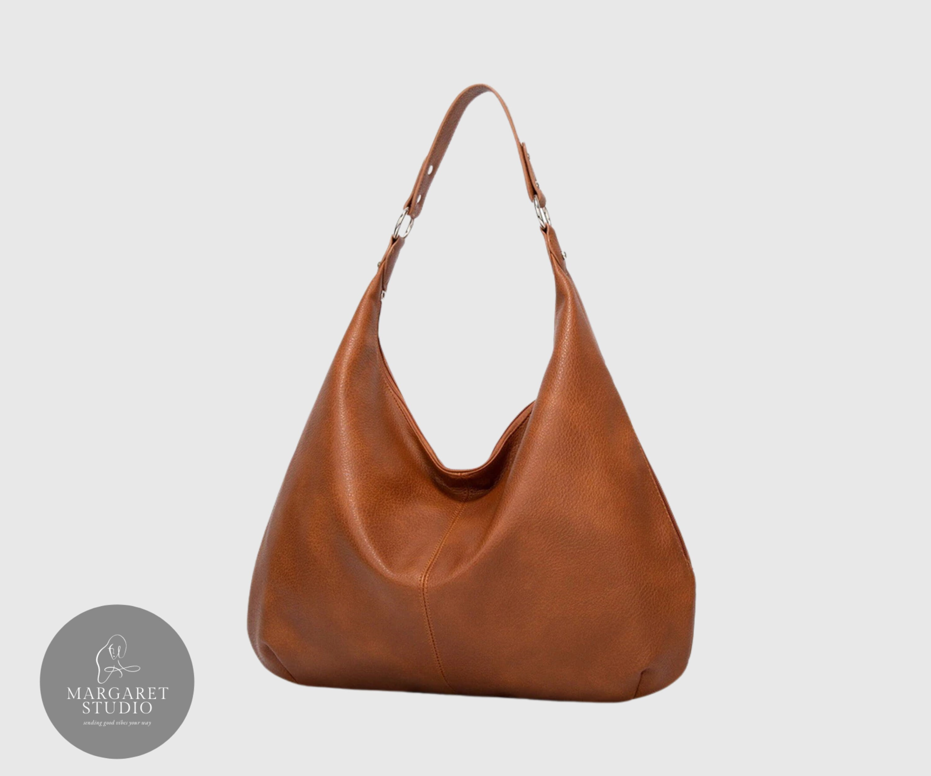 Brown Leather Shoulder Bag Brown Hobo Bag Women Bag Etsy UK