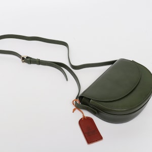 Leather Crossbody Bag Green Crossbody Purse Green Handbag - Etsy