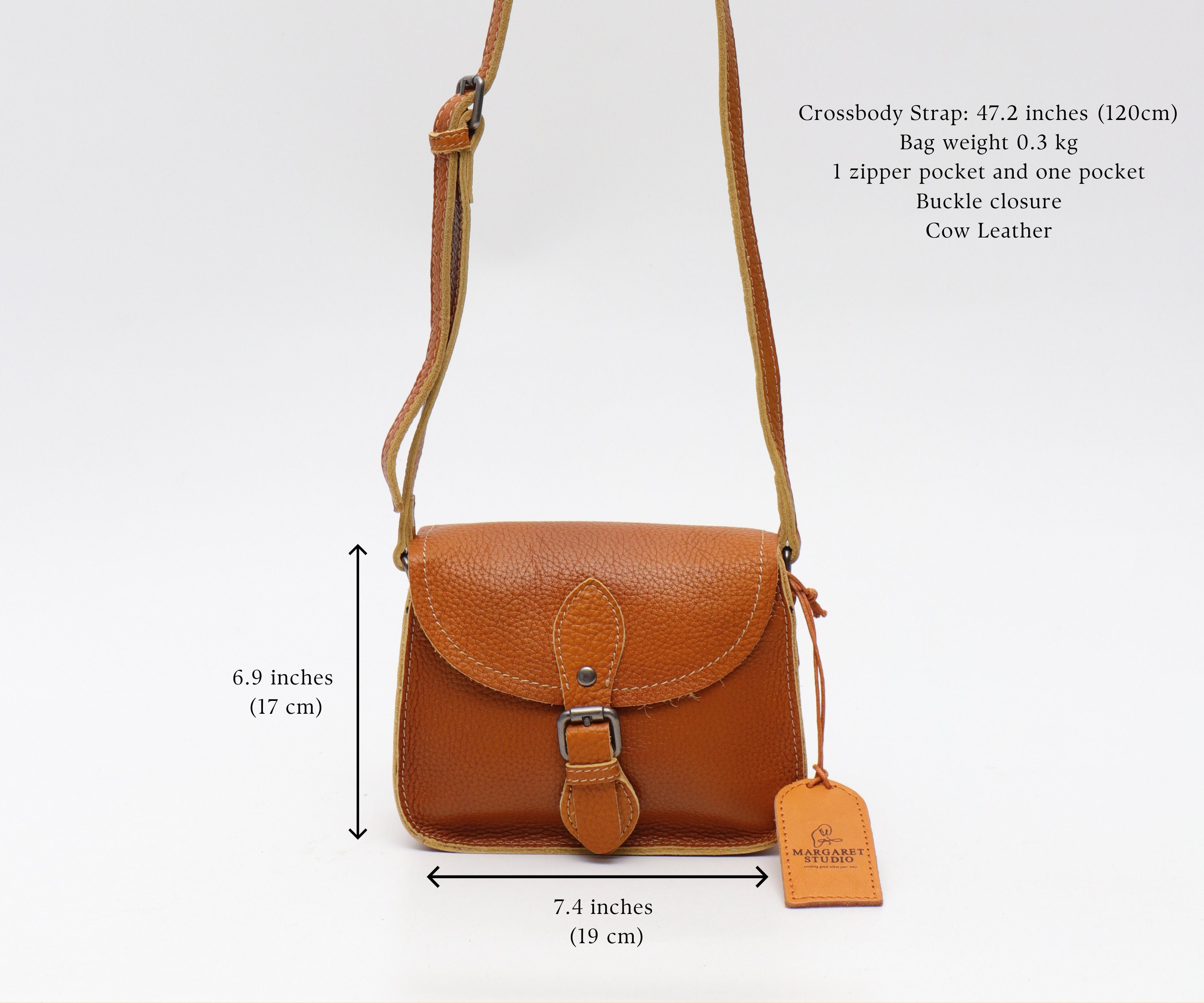 Small tan leather crossbody bag new arrivals