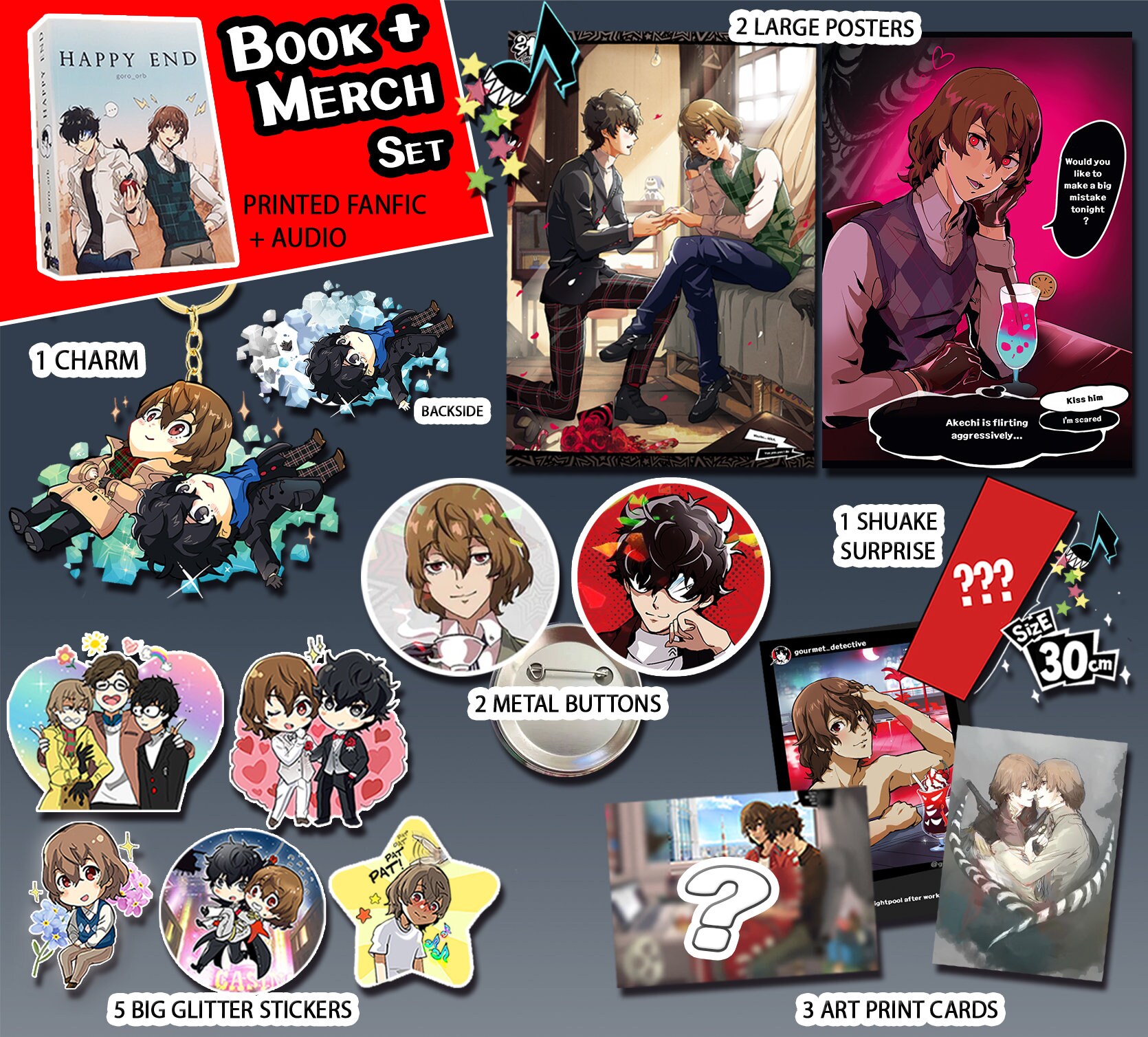 Happy End Persona 5 Protagonist X Goro Akechi Printed Fanfic - Etsy Sweden