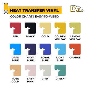 Heat Transfer Vinyl Heat Settings Digital File for Download 