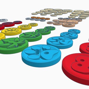 Puede incluir: Una colecci&oacute;n de botones redondos y coloridos en varios tama&ntilde;os y dise&ntilde;os. Los botones est&aacute;n dispuestos en filas, con colores como rojo, amarillo, verde y azul. Algunos botones presentan patrones en relieve, mientras que otros tienen agujeros para coser.