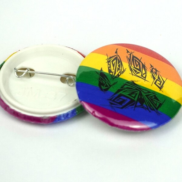LGBTQ+ Button Pin Rainbow Flag avec Paw Pride Month avec épingle de sûreté