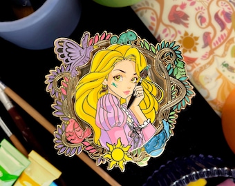 rapunzel pretty pretty princess tangled enamel pin