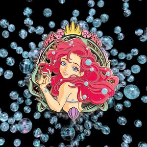 ariel pretty pretty princess little mermaid enamel pin